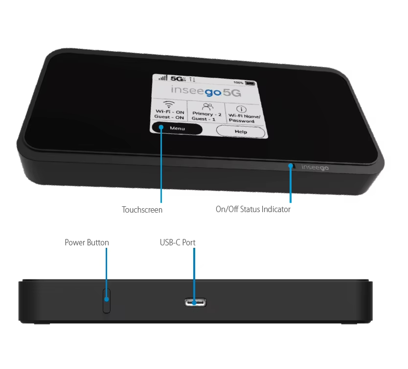 Inseego CAT22 2.7Gbps M2000 5G Portable WiFi Hotspot Router WiFi 6 Sub6 MmWave 2.4GHz/5.0GHz Pocket Wifi Portable Wireless Mobile Hotspot - Image 2