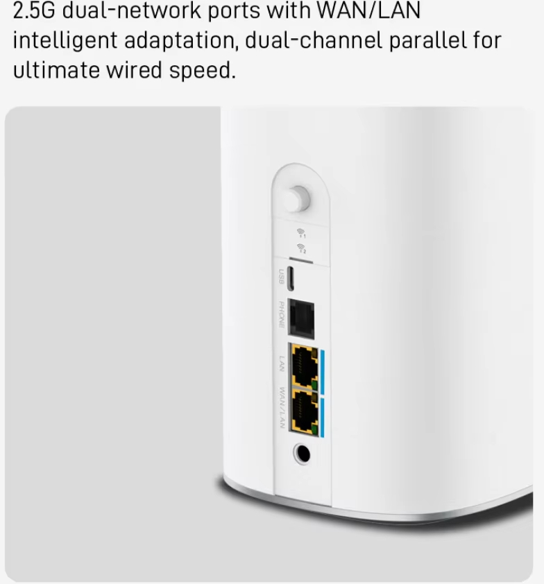 ZTE G5 Ultra MC8531 5G AI FWA Indoor CPE Router WiFi 7 BE19000 Wireless Router - Image 6