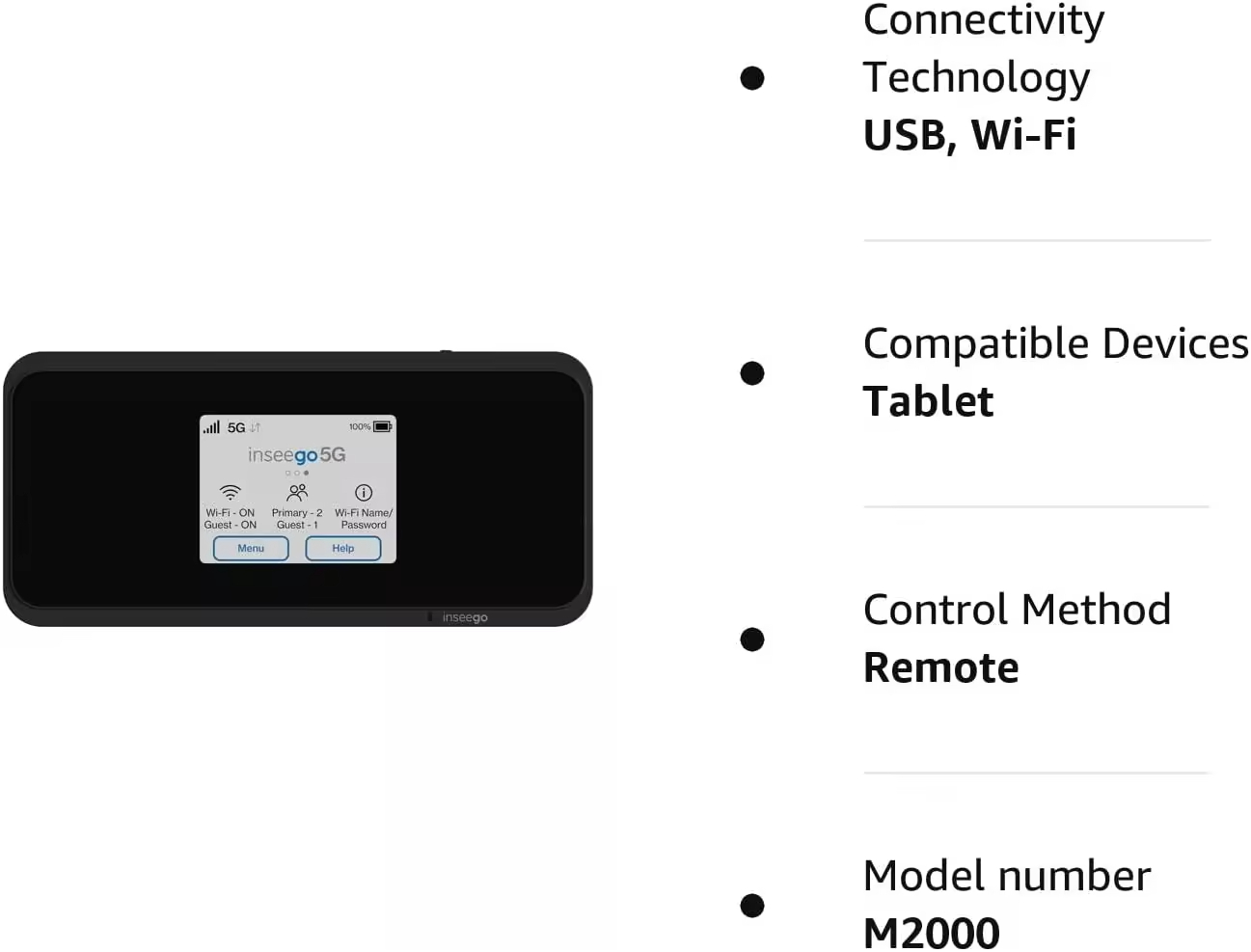 Inseego CAT22 2.7Gbps M2000 5G Portable WiFi Hotspot Router WiFi 6 Sub6 MmWave 2.4GHz/5.0GHz Pocket Wifi Portable Wireless Mobile Hotspot - Image 8