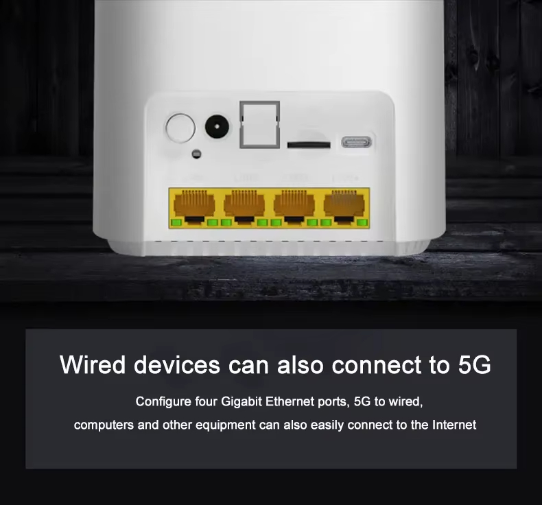 Jenet 5G Home Gateway X21 Dual Band WiFi6 Gigabit Ports Plug & Play 6GHz NSA+SA Mesh Wifi Repeater Extender Wireless Router With SIM Card Gigabit Router X21 5G CPE Indoor Router - Image 6