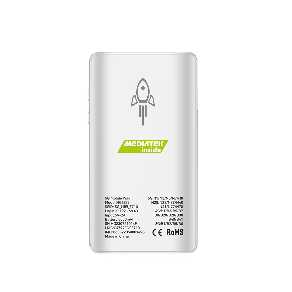 5G Mobile Hotspot Supports Band N71/N41 WiFi6 T-Mobile & Metro Compatible HG6877 Gigabit Dual-Band Wireless SIM Card Router Portable Hotspot - Image 3