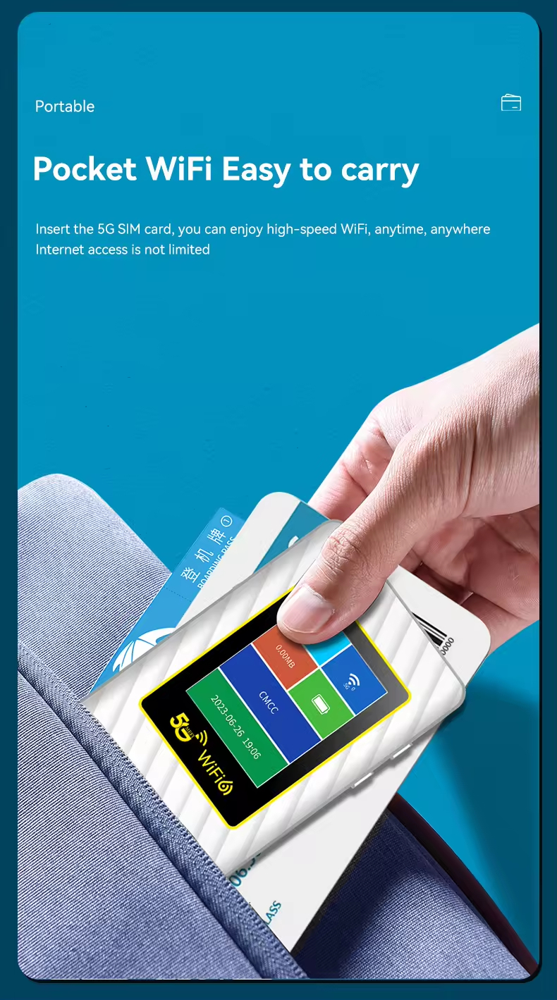 5G Mobile Hotspot Supports Band N71/N41 WiFi6 T-Mobile & Metro Compatible HG6877 Gigabit Dual-Band Wireless SIM Card Router Portable Hotspot - Image 12